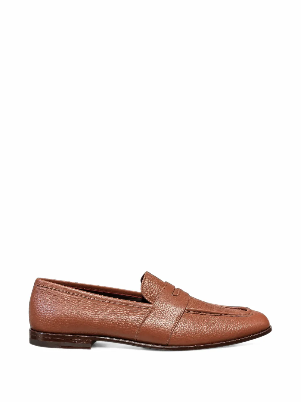ANIPS Mocassini penny in pelle granata - Marrone