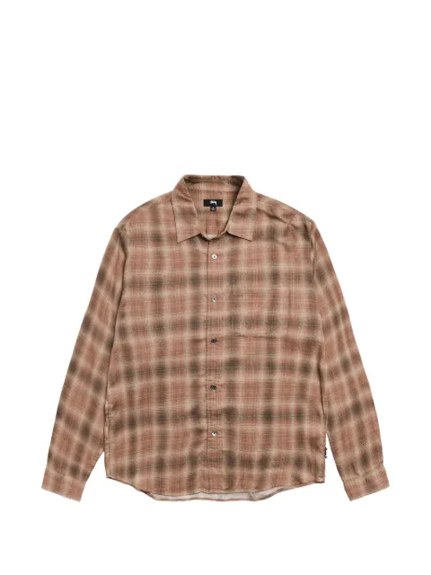 Stüssy check-print long-sleeve shirt
