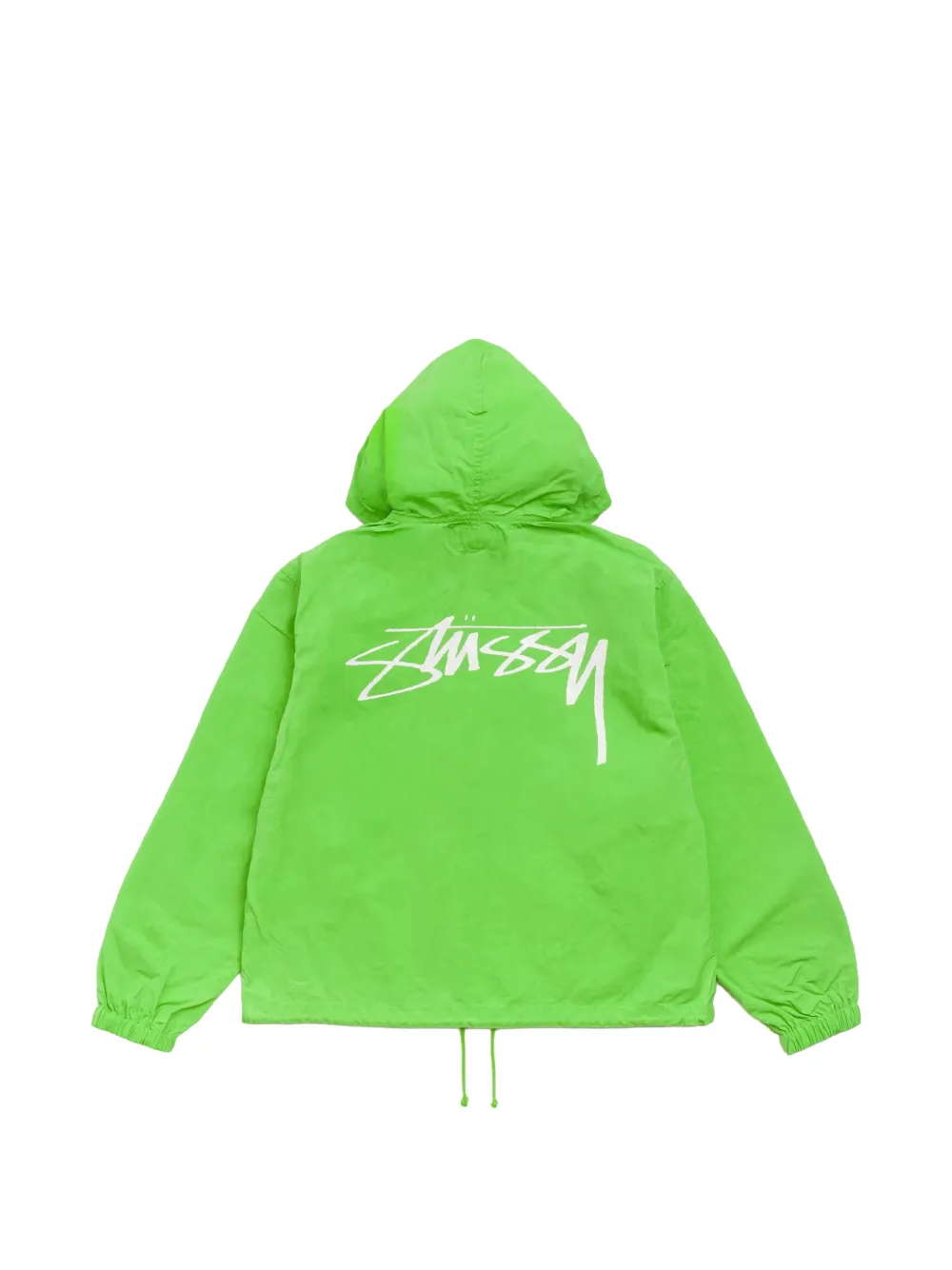 Stüssy Jack met capuchon rits en logo-print Groen