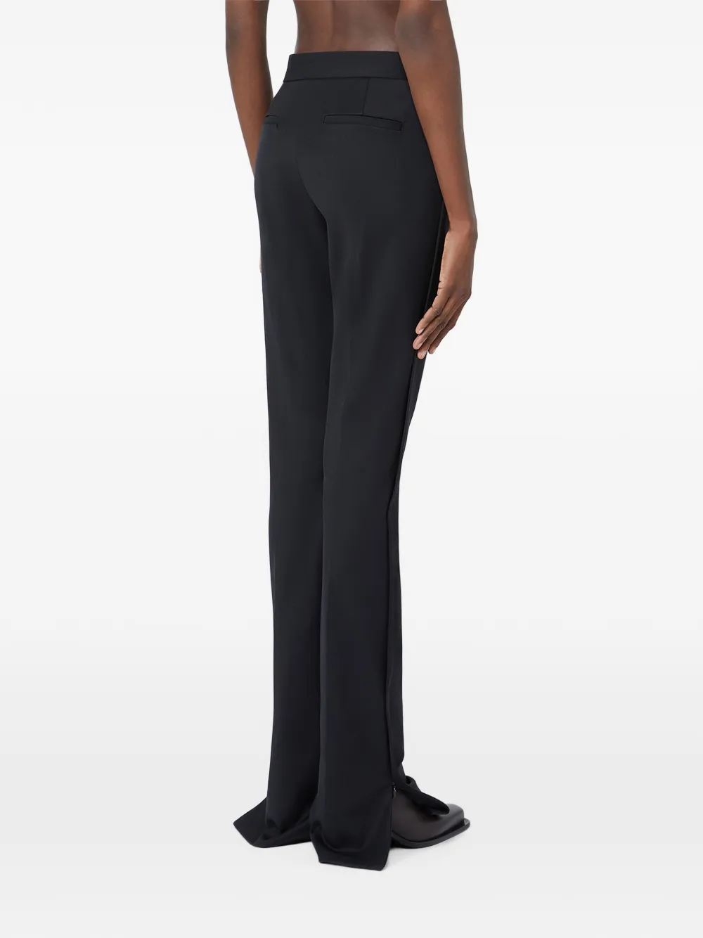 Sportmax Pantalon met split in de manchetten Zwart