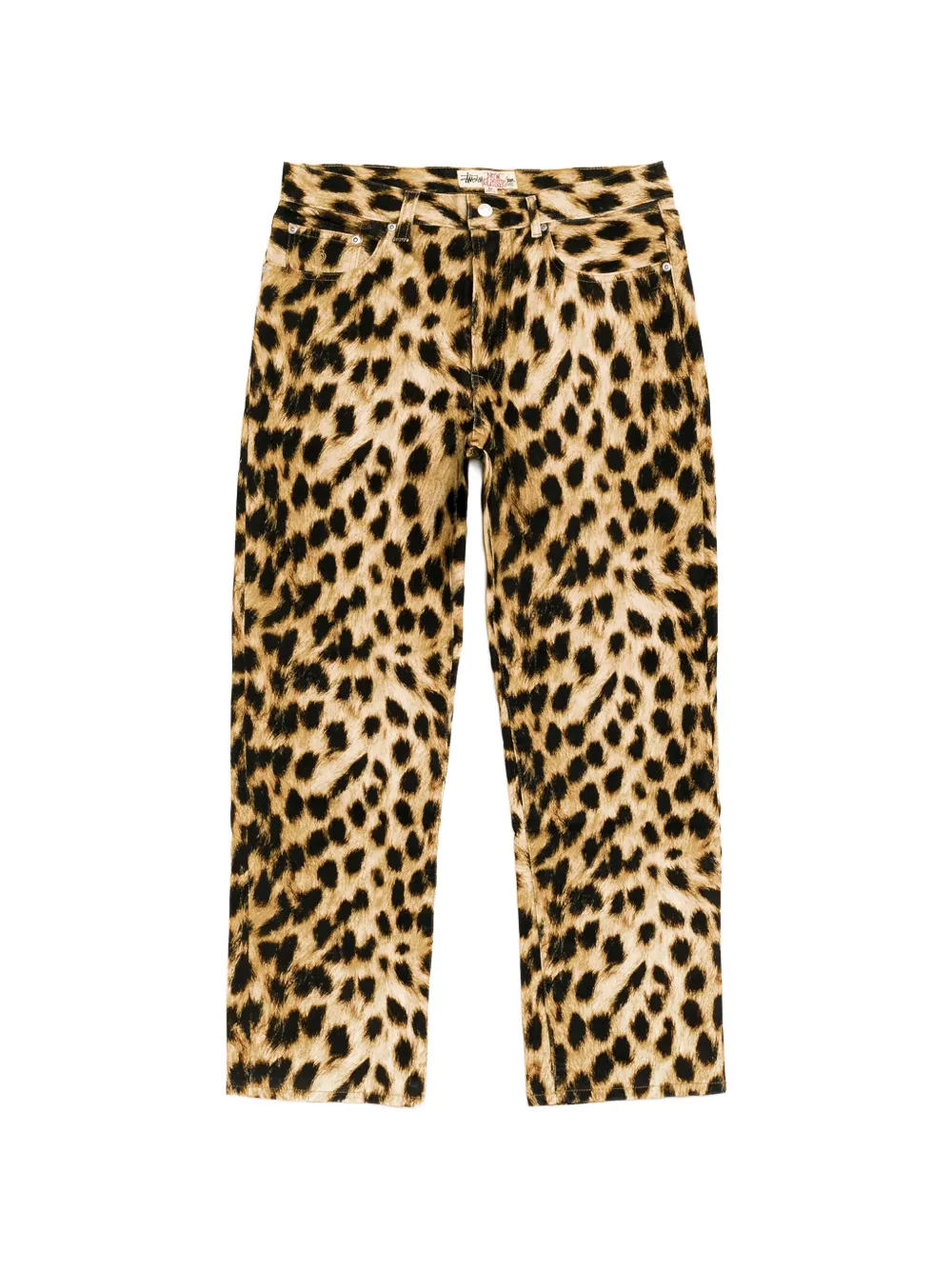Stüssy leopard-print jeans - Toni neutri
