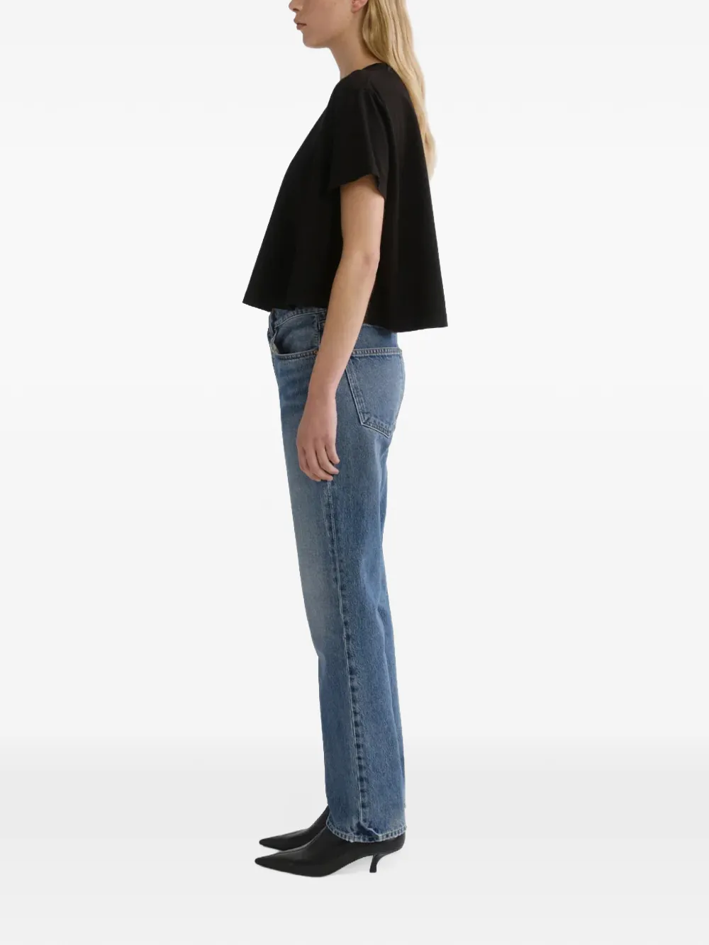 AGOLDE Lana faded-effect jeans Blauw