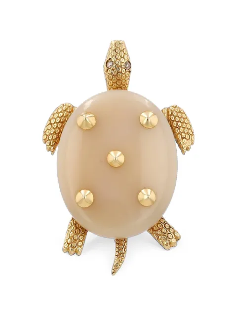 Cartier chalcedony and diamond tortoise brooch