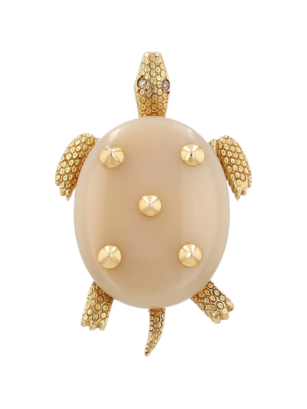 Cartier chalcedony and diamond tortoise brooch - Gold