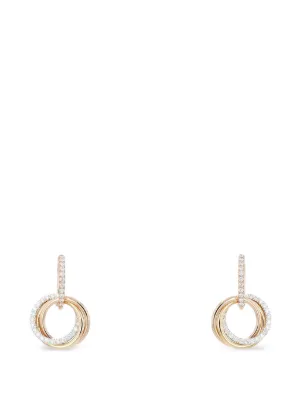 Cartier トリニティ ダイヤモンド ピアス イエローゴールド | ゴールド