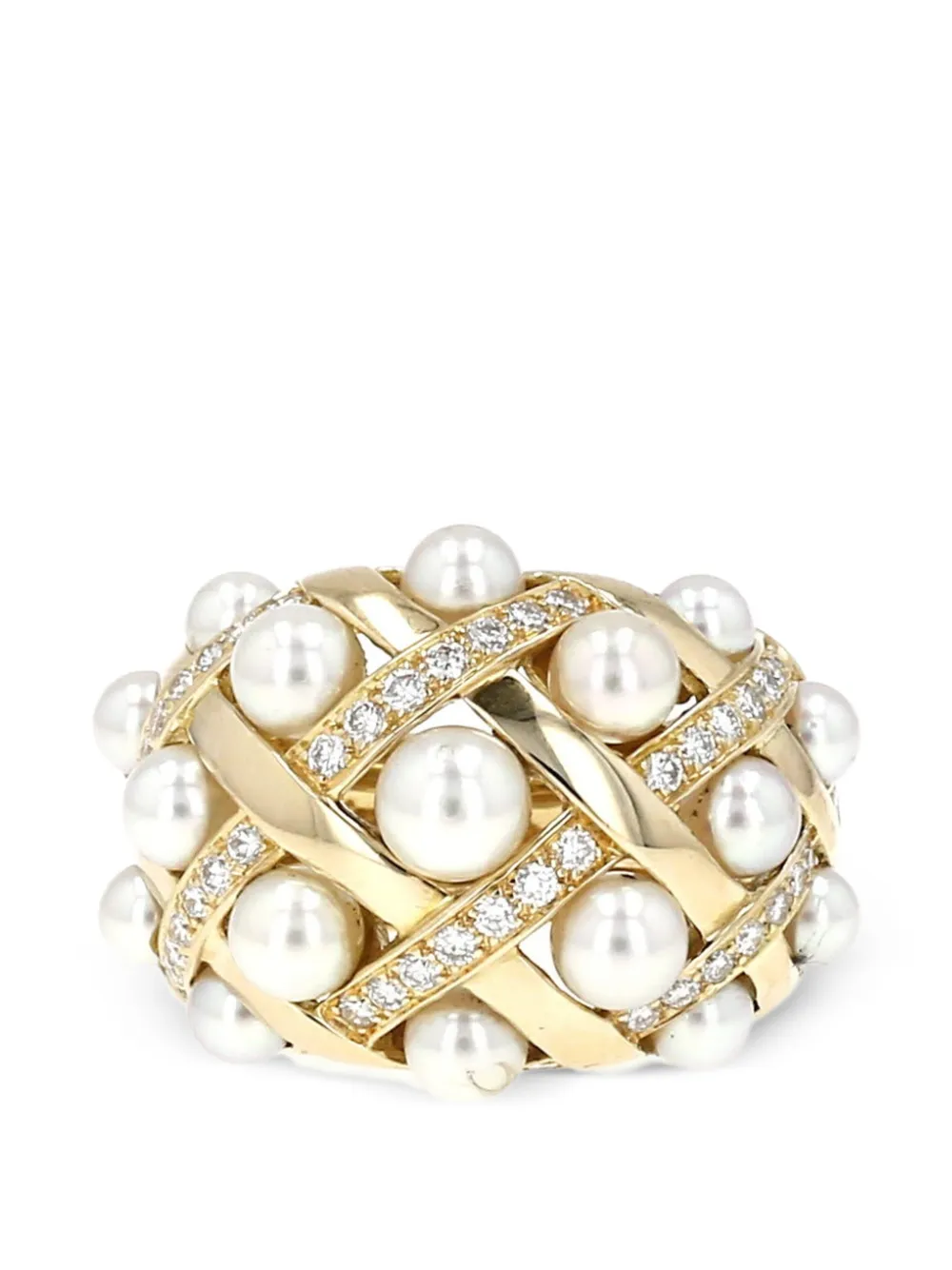 CHANEL Pre-Owned Baroque diamond ring - Gold