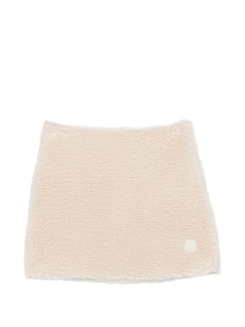 Moncler Fleece Logo-patch Mini Skirt In Pink