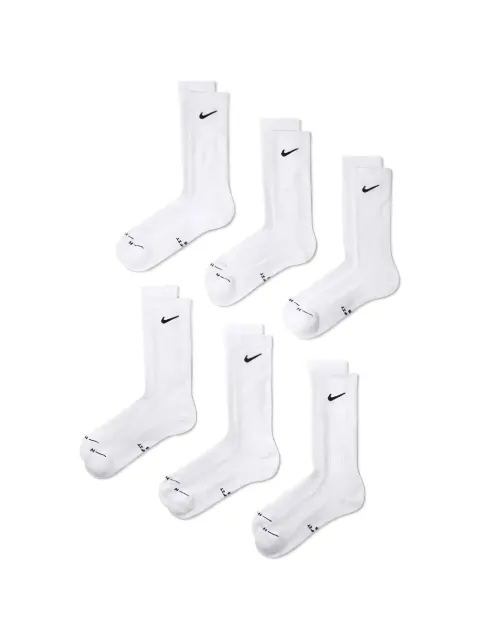 Nike set de seis pares de calcetines tejidos de canalé con logo bordado