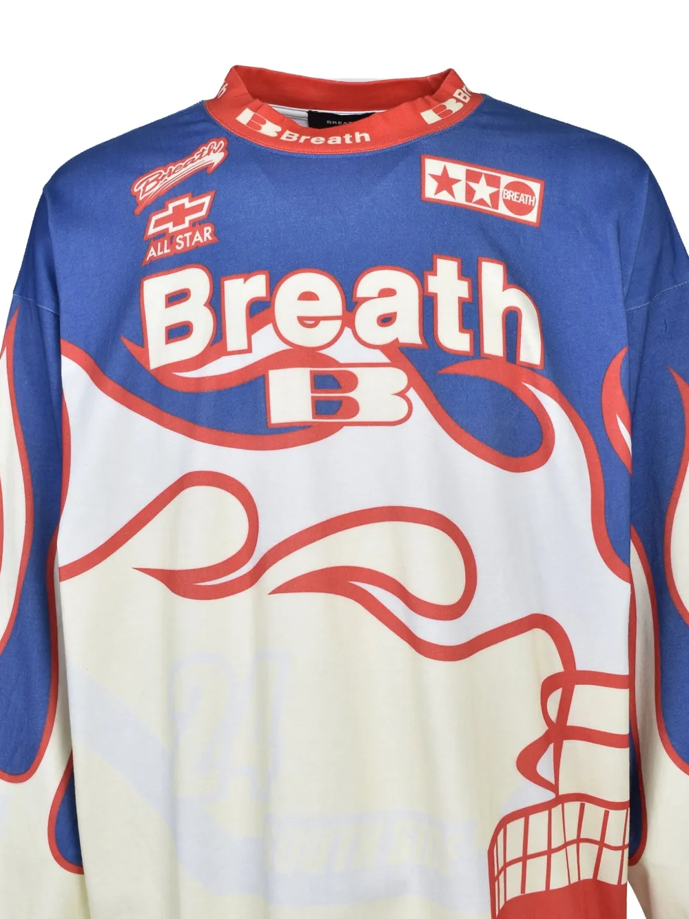 BREATH Racing T-shirt met lange mouwen en grafische print Blauw