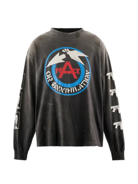 SAINT MXXXXXX graphic-print long-sleeve T-shirt