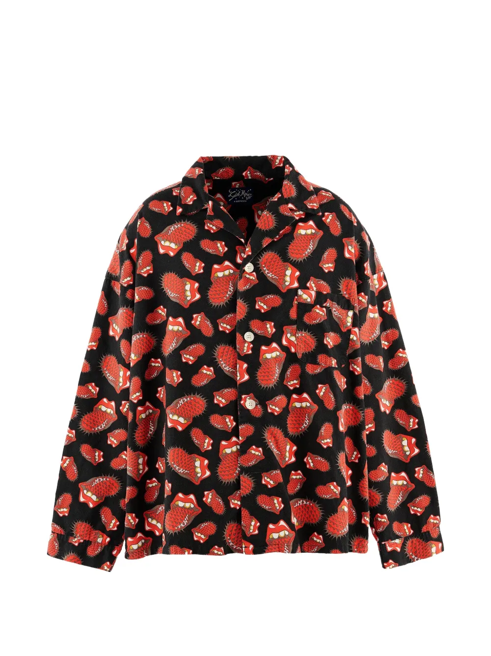 SAINT MXXXXXX x The Rolling Stones Camicia con stampa - Nero