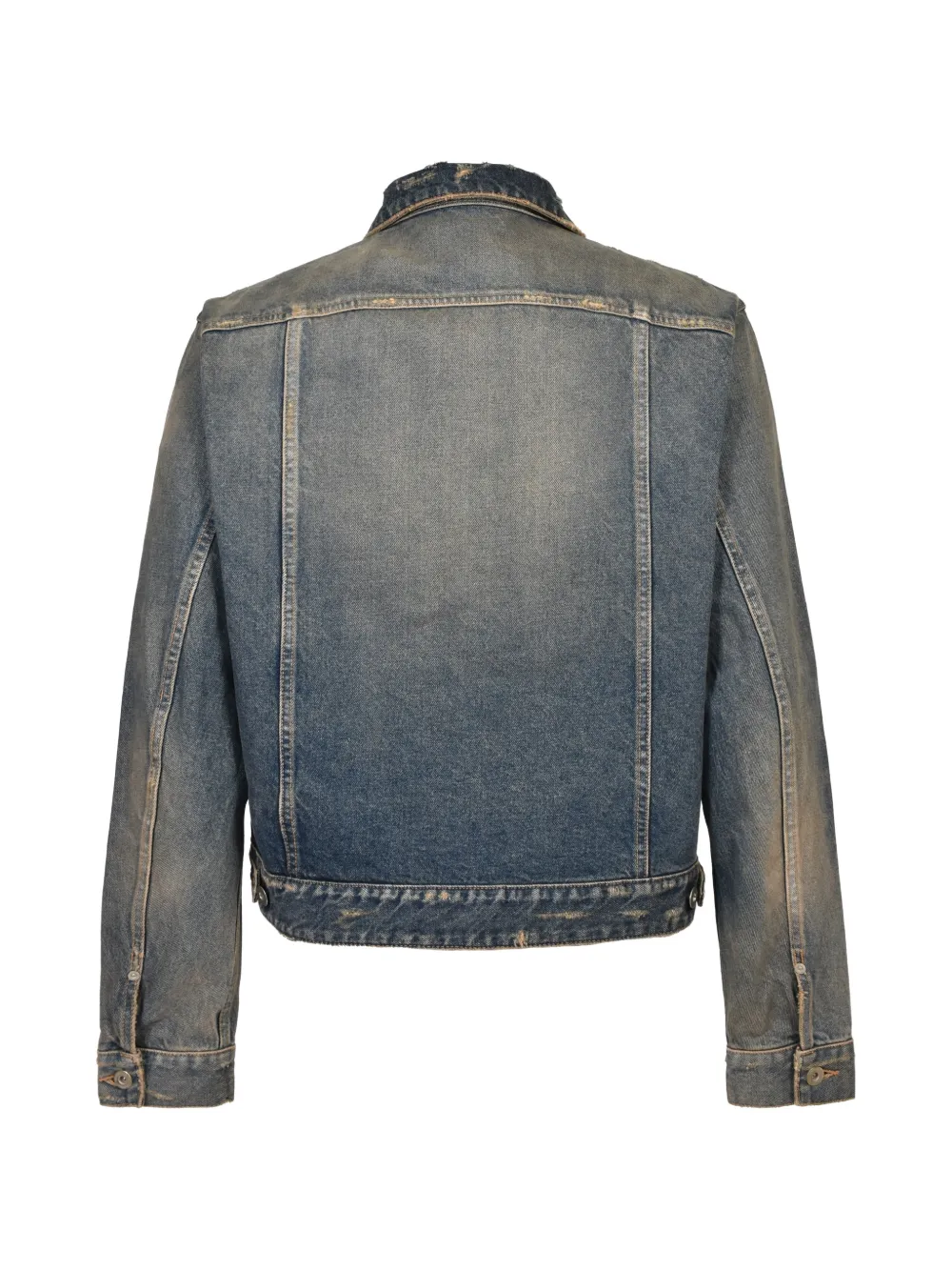 CEDARWOOD Boxy denim jack met rits Blauw