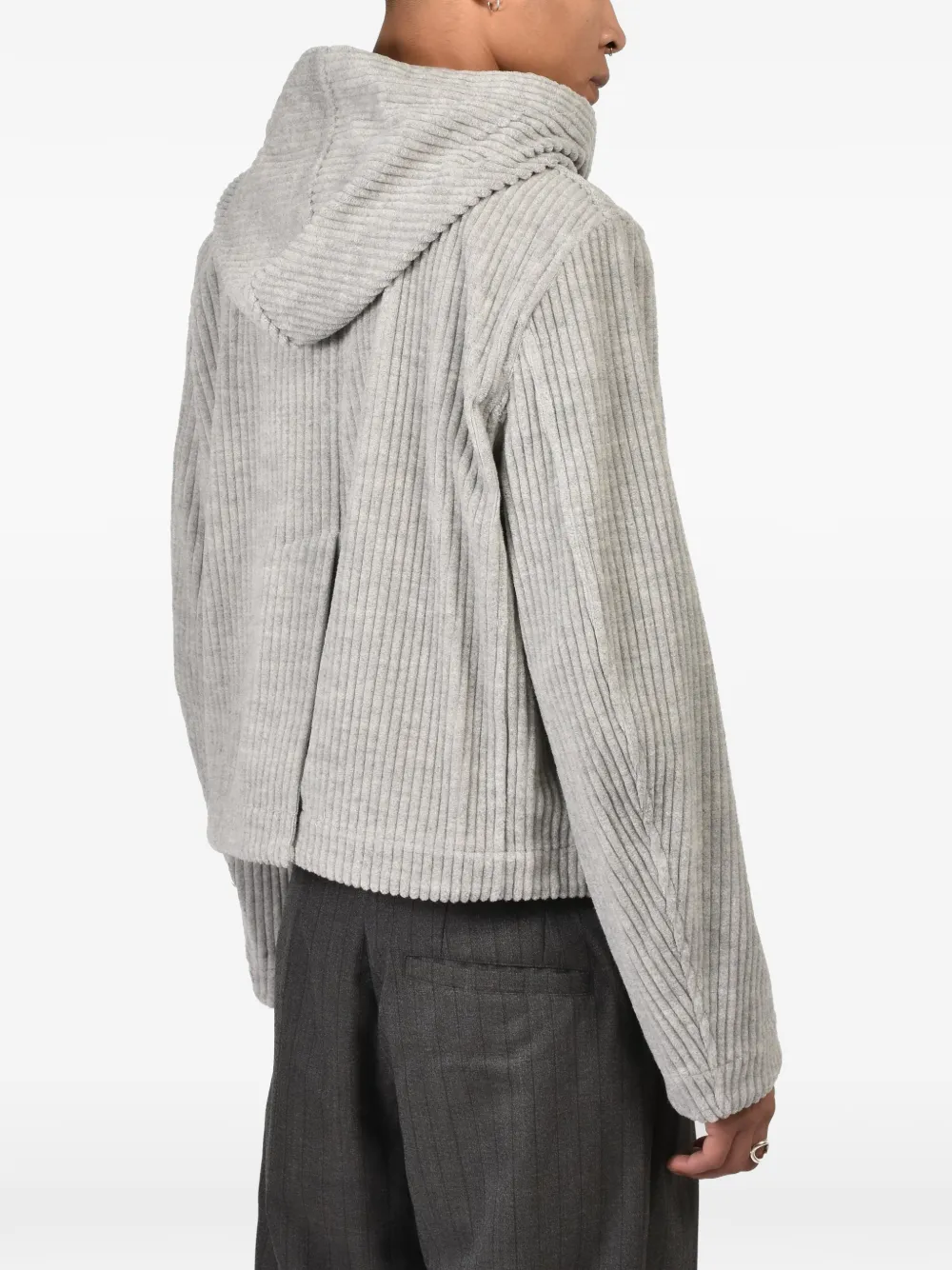 MASU corduroy hooded jacket Grijs