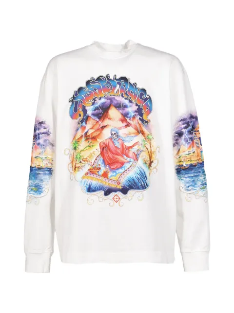 Casablanca Magic Carpet-print long-sleeve T-shirt