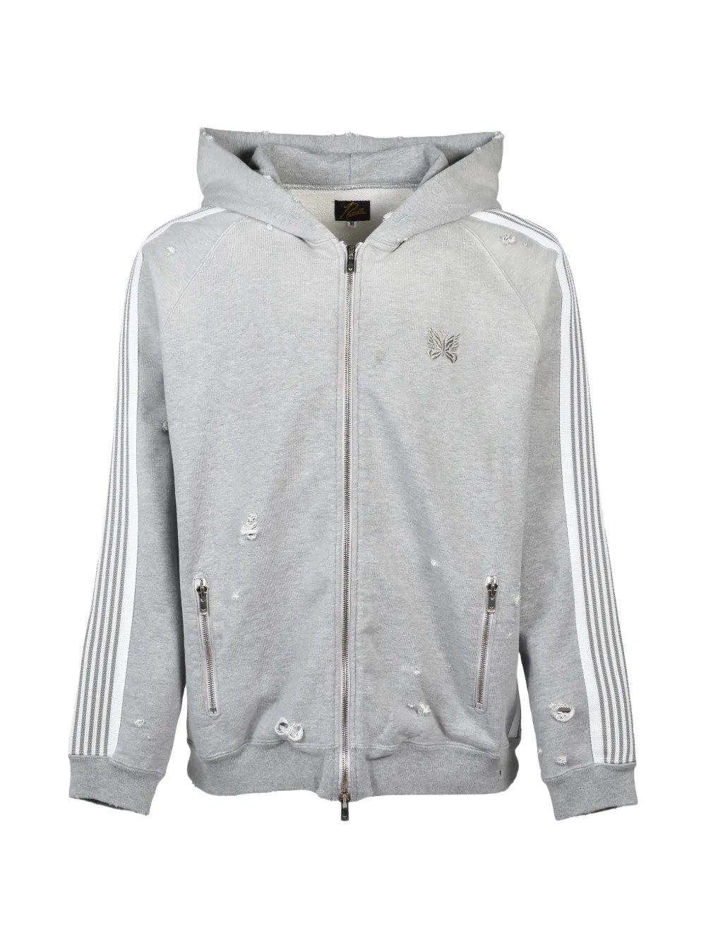 Needles Zipped Track Hoodie In Gray
