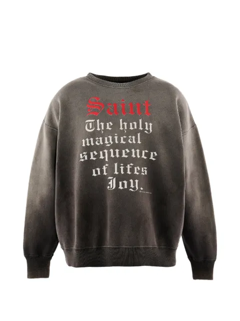 SAINT MXXXXXX slogan-print crew-neck sweater