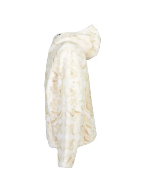 Casablanca graphic-print faux-fur hooded jacket 