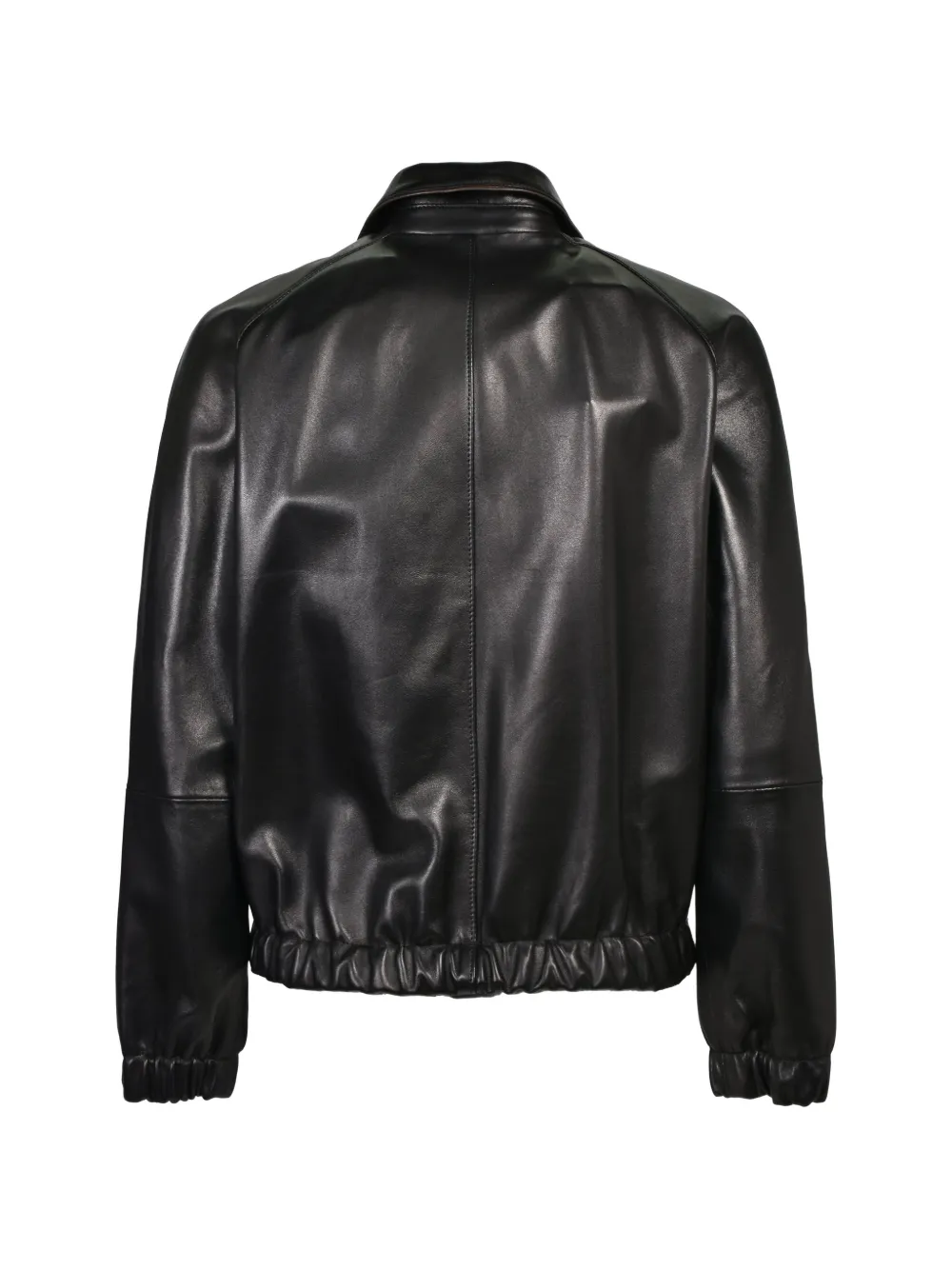 Ernest W. Baker Leren shirtjack Zwart