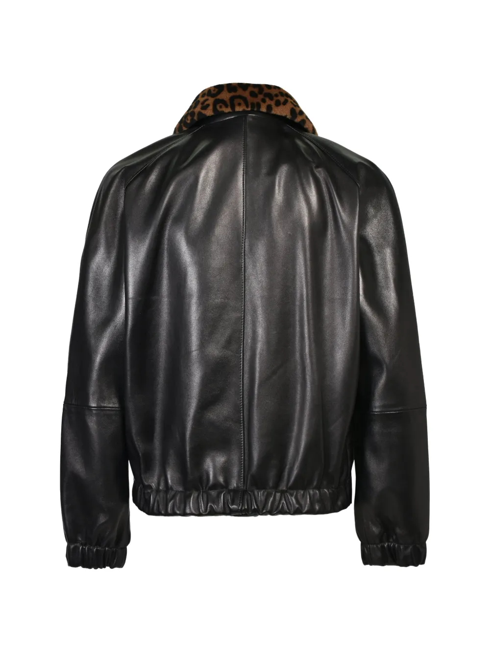 Ernest W. Baker Leren shirtjack Zwart