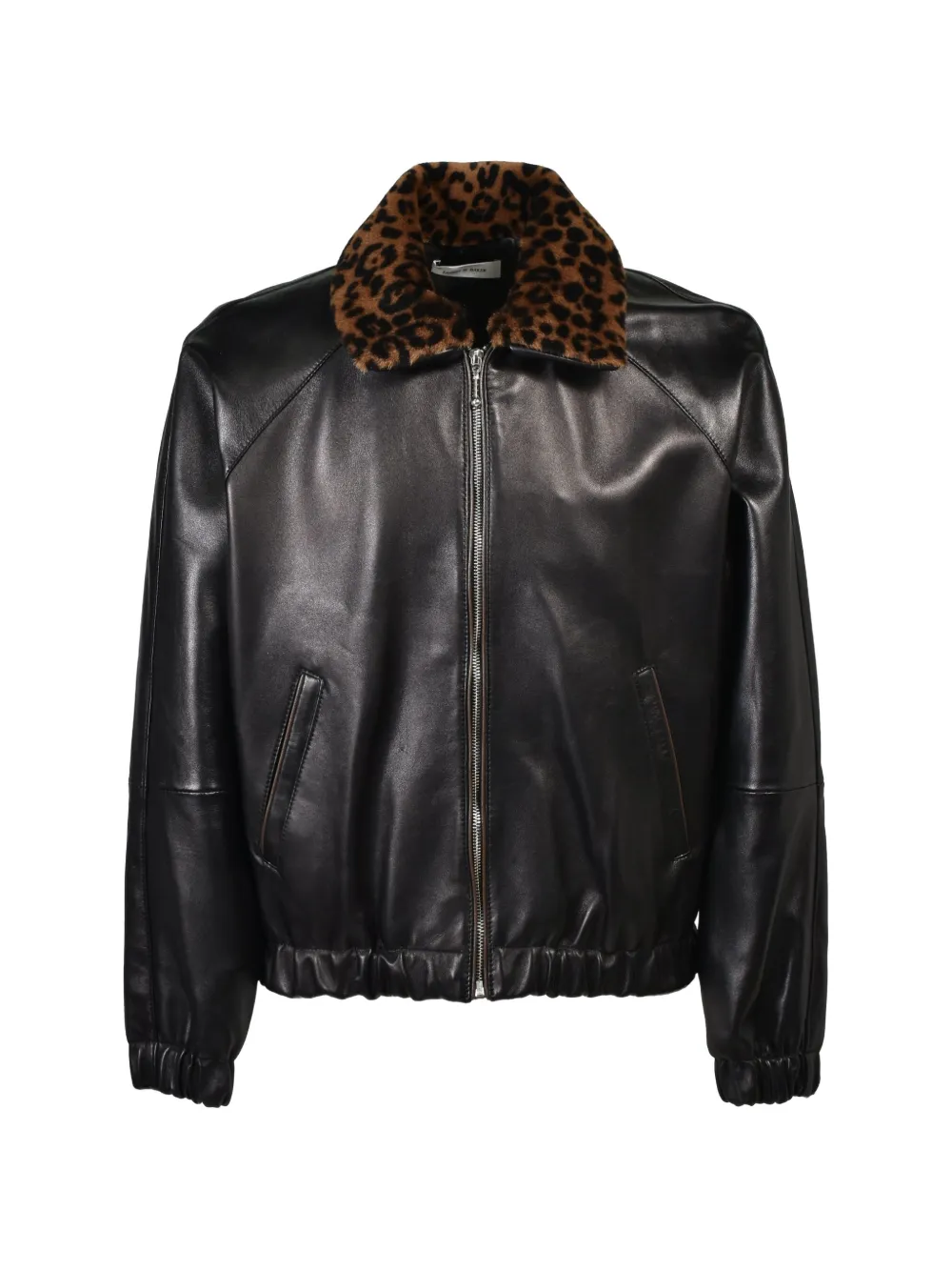 Ernest W. Baker zip-up leather shirt jacket