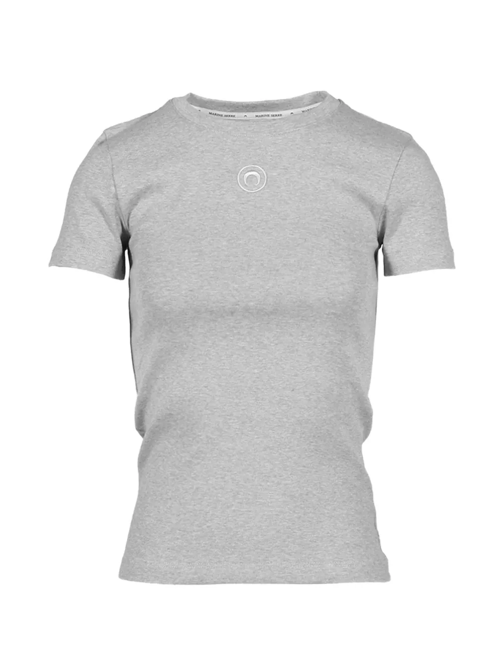 Marine Serre Moon-logo jersey baby-fit T-Shirt - Gris Marine Serre Moon-logo jersey baby-fit T-Shirt - Gris