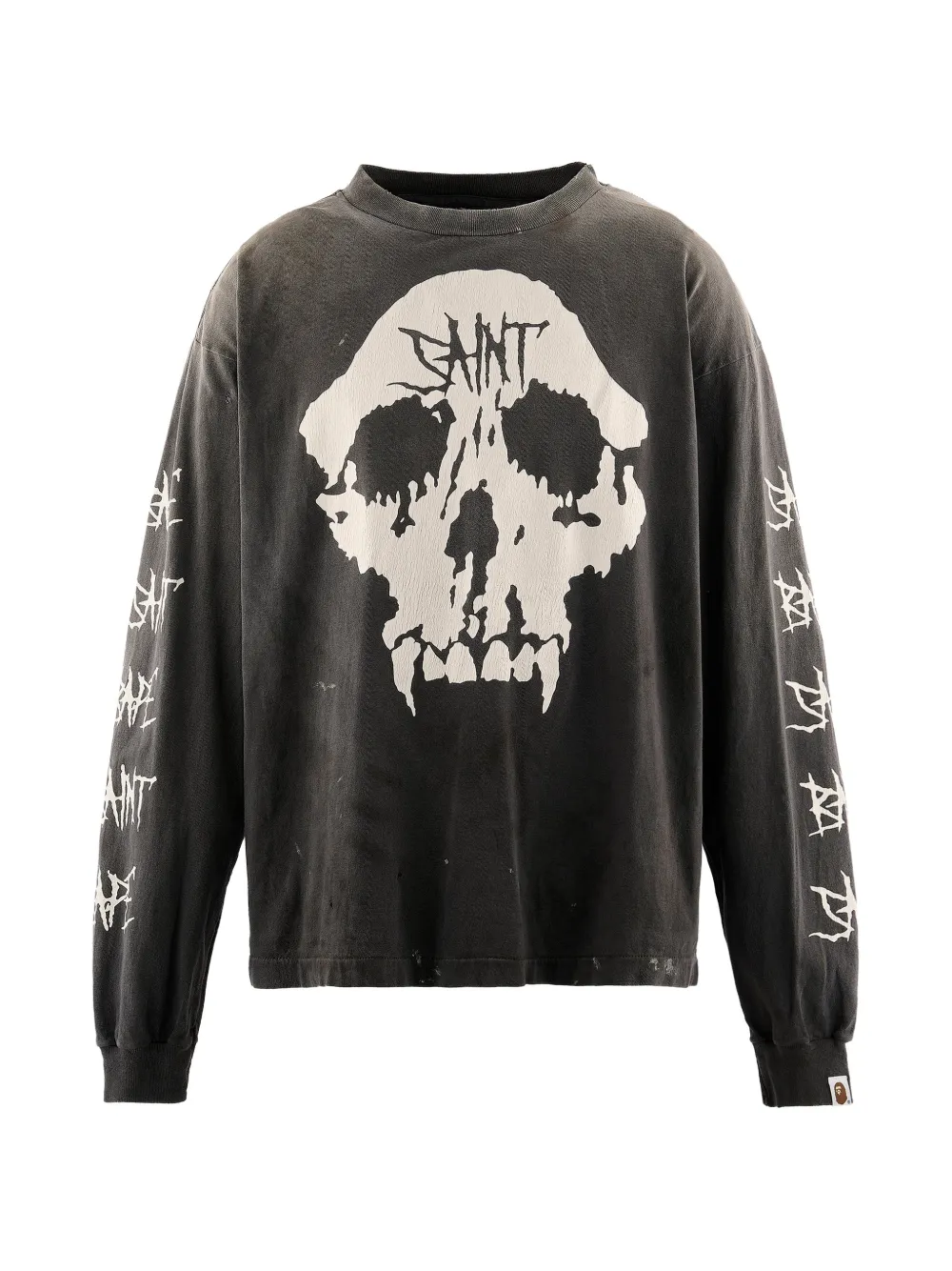 SAINT MXXXXXX x Bape skull-print long-sleeve T-shirt - Noir SAINT MXXXXXX x Bape skull-print long-sleeve T-shirt - Noir