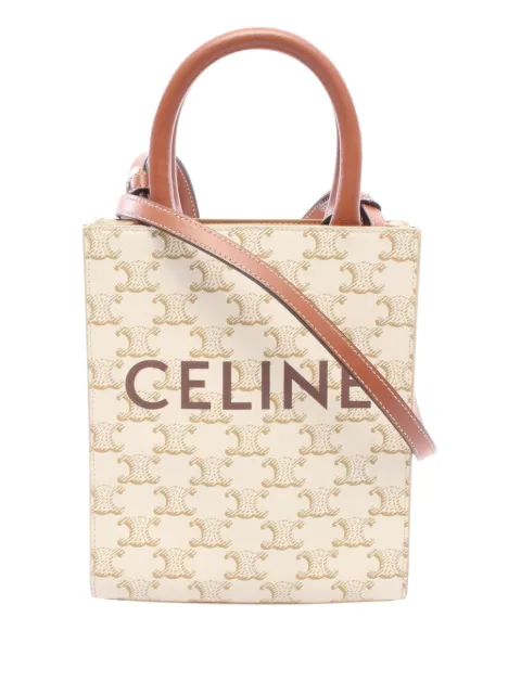 Celine Pre-Owned 2000-2026 Mini Triomphe Coated Canvas Vertical Cabas satchel