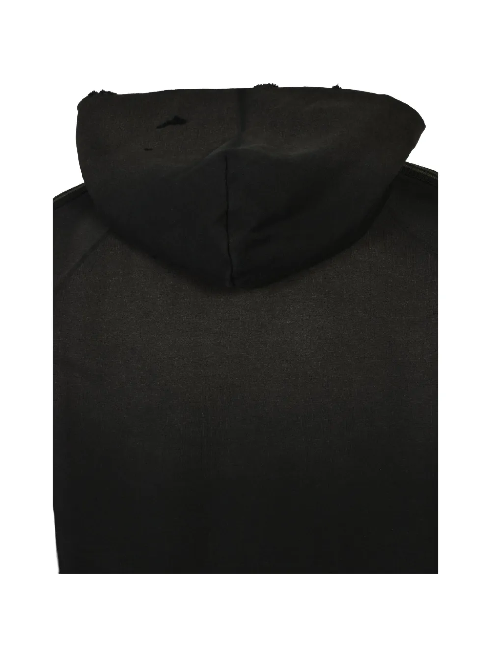 Needles distressed-effect zipped hoodie Zwart