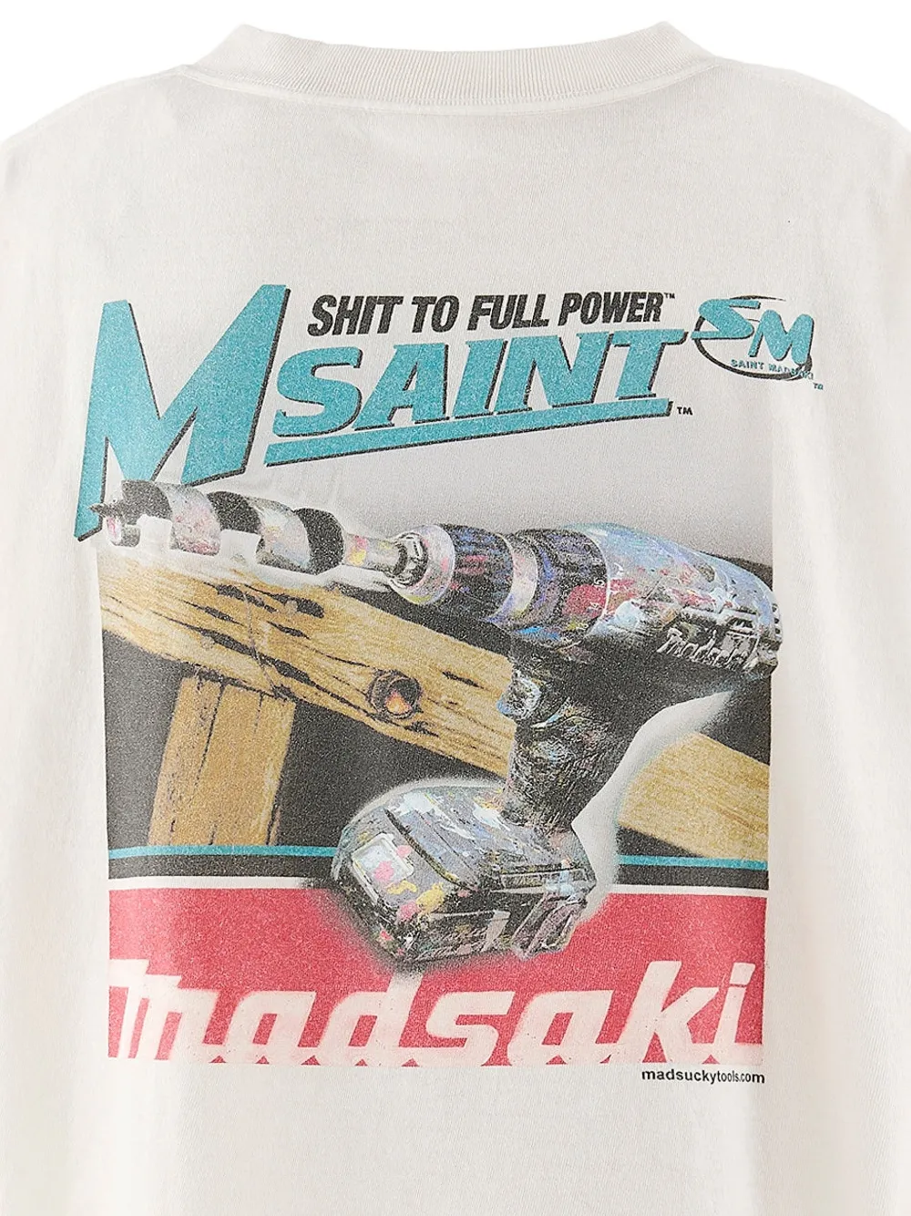SAINT MXXXXXX x Madsaki T-shirt met grafische print Wit