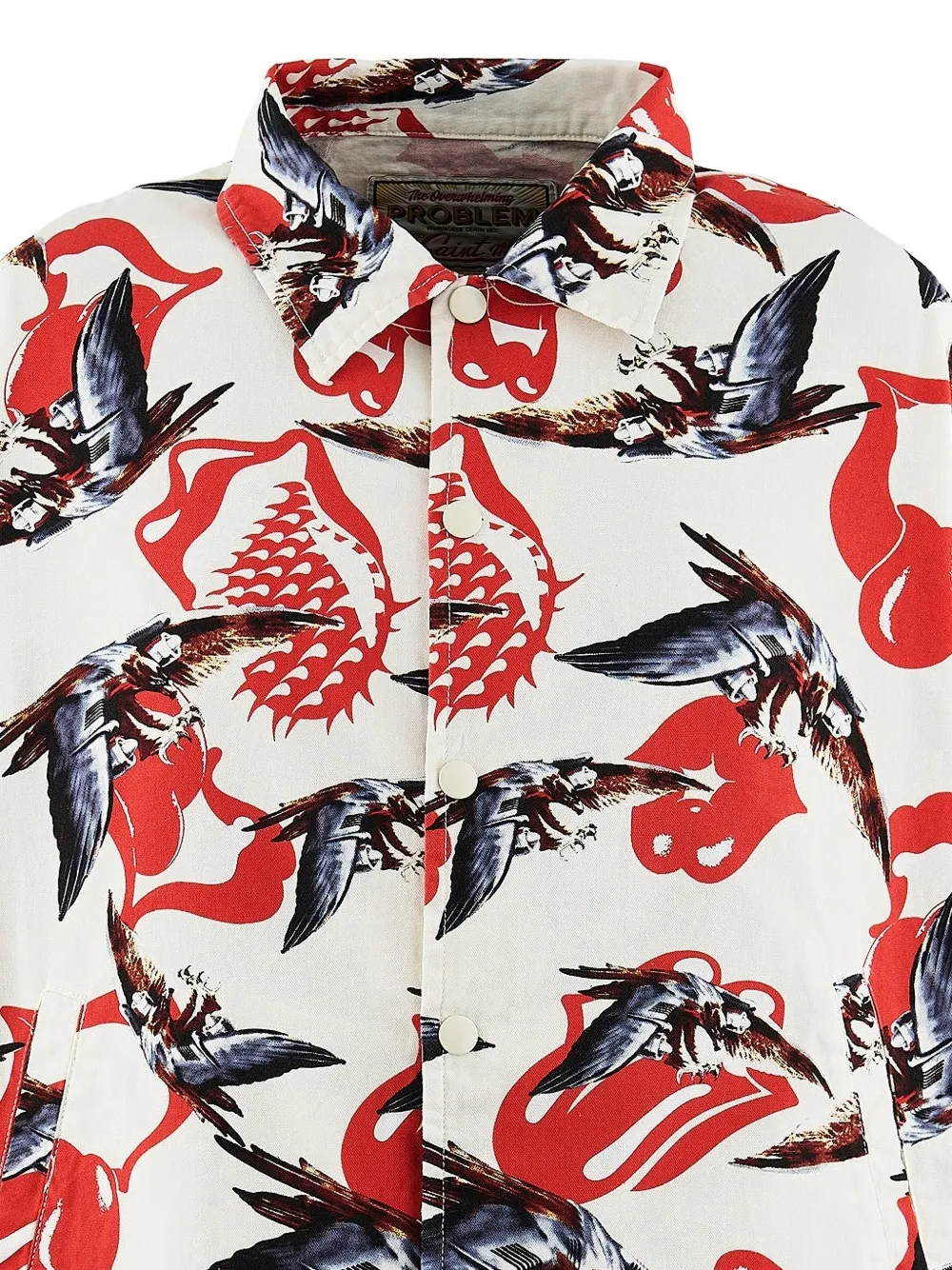 SAINT MXXXXXX x The Rolling Stones eagle-print jacket Wit