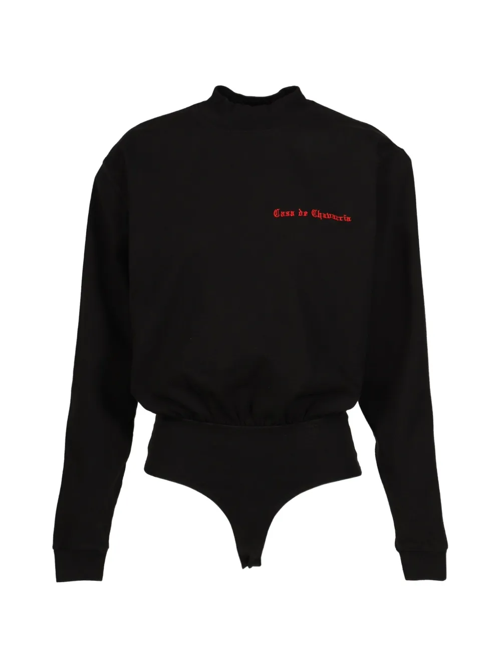 Willy Chavarria Casa De Chavarria Long-sleeve Bodysuit In Black