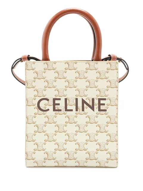 Celine Pre-Owned 2000-2026 Mini Triomphe Coated Canvas Vertical Cabas satchel