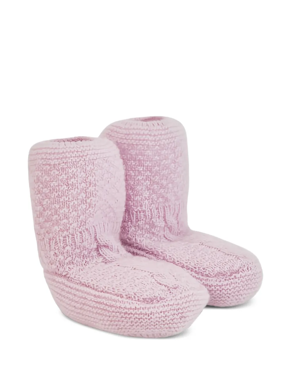 Paz Rodriguez Essentia knitted wool crib shoes - Rosa