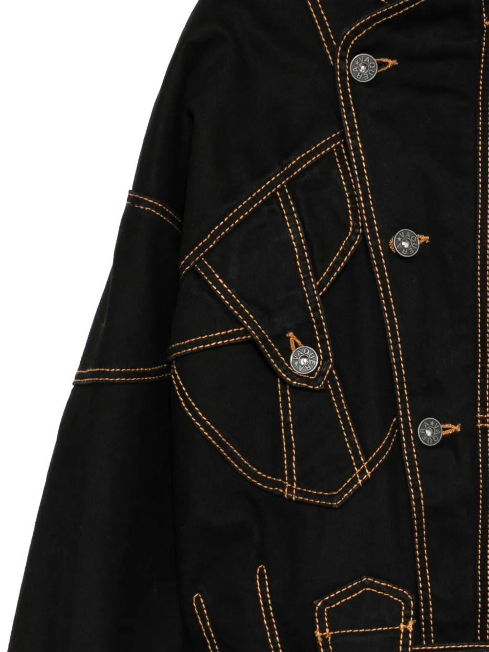 Vaquera contrast-stitch denim jacket Zwart