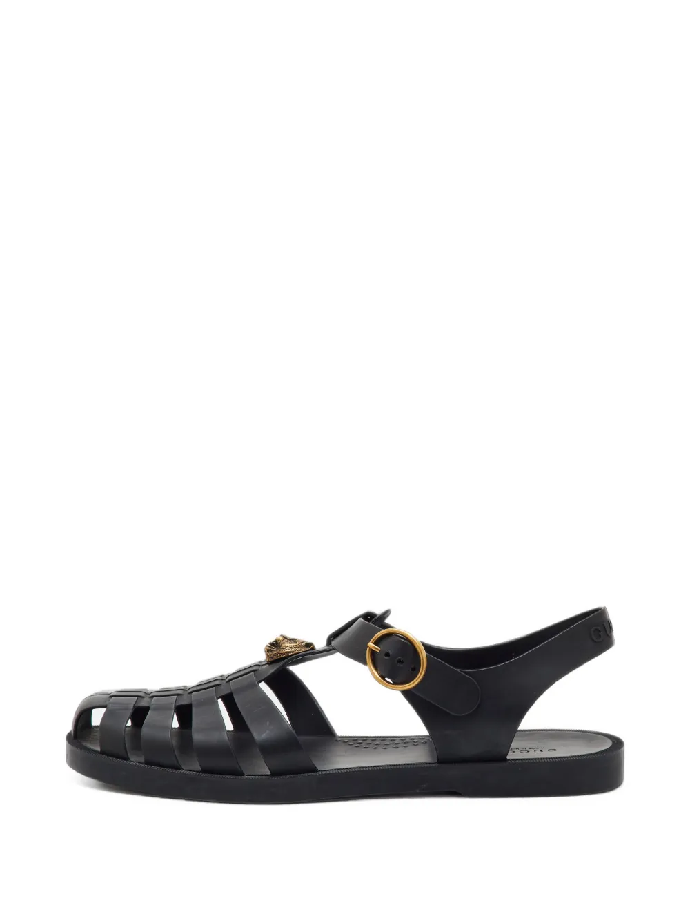 Gucci Pre-Owned sandales Double G en caoutchouc - Noir Gucci Pre-Owned sandales Double G en caoutchouc - Noir