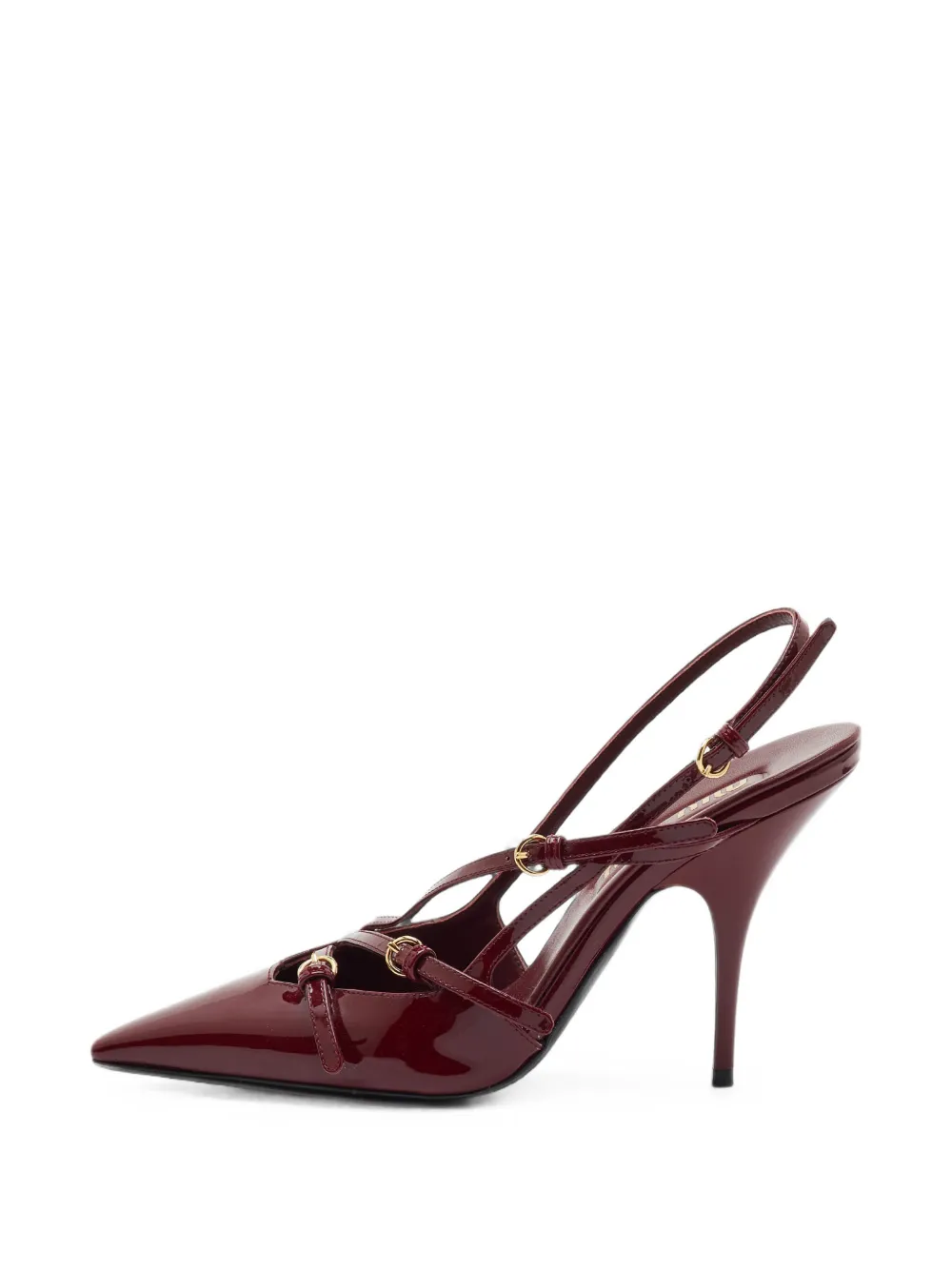 Miu Miu Pre-Owned pointed toe buckle slingback pumps - Rouge Miu Miu Pre-Owned pointed toe buckle slingback pumps - Rouge