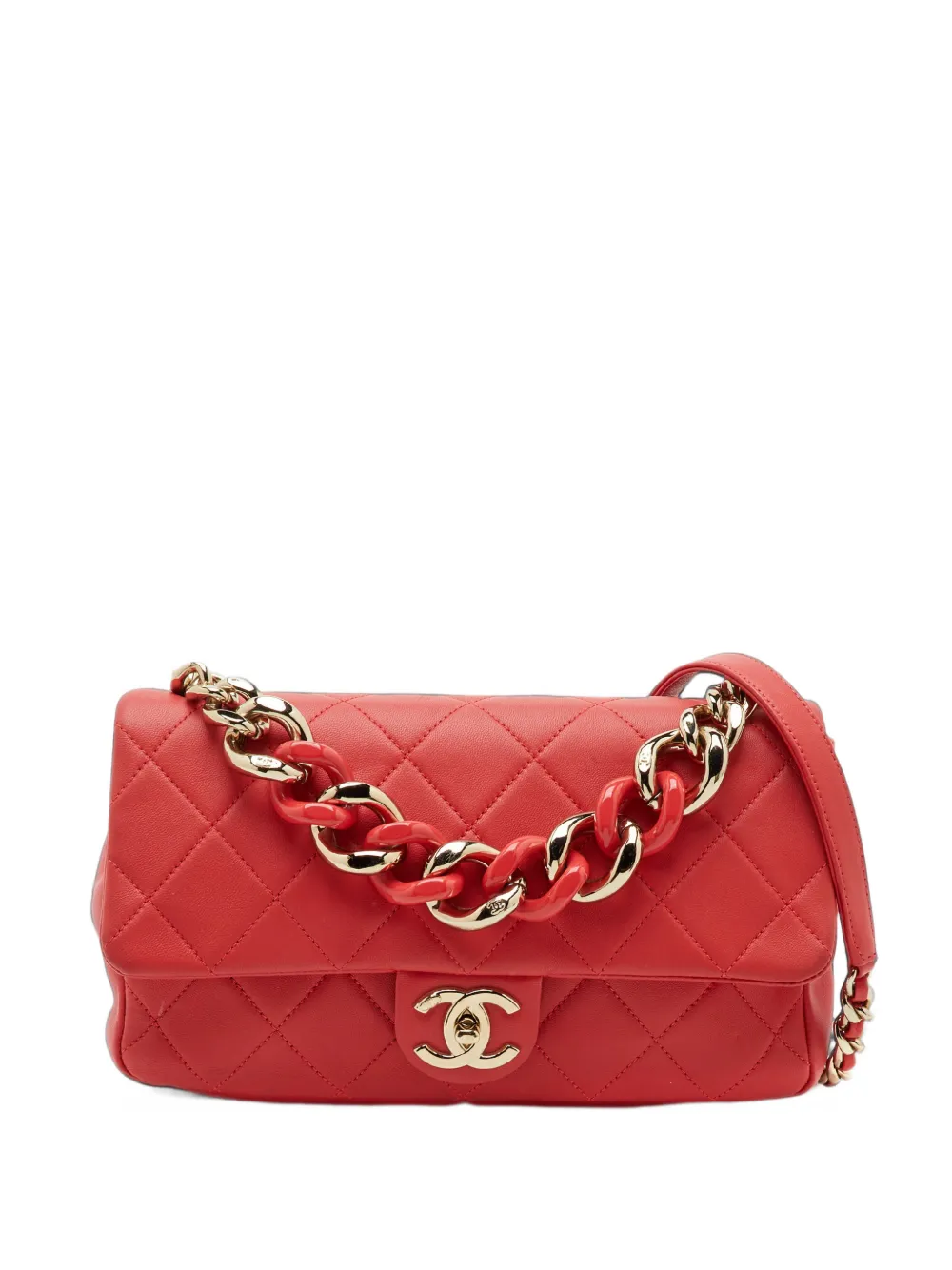 CHANEL Pre-Owned Borsa a tracolla CC trapuntata 2019 - Rosso