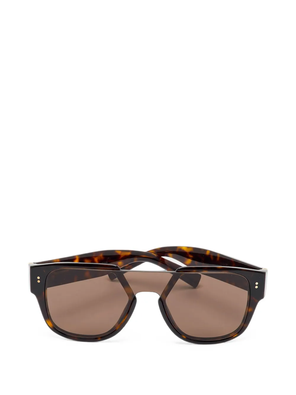 Dolce & Gabbana Pre-Owned lunettes de soleil Domenico à monture masque - Marron Dolce & Gabbana Pre-Owned lunettes de soleil Domenico à monture masque - Marron