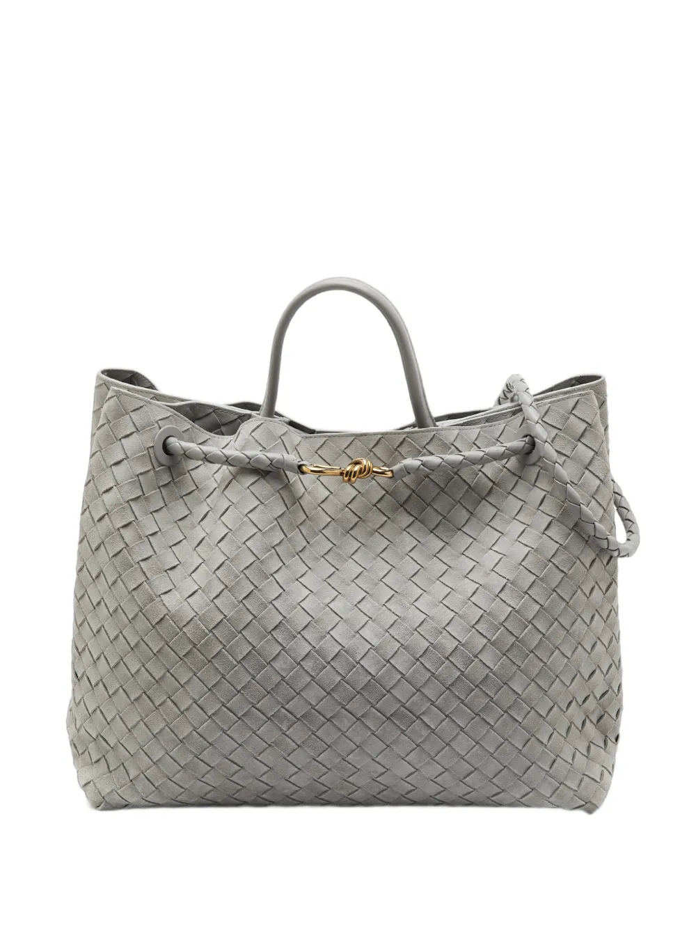 Bottega Veneta Pre-Owned grand cabas Andiamo Intrecciato en daim - Gris
