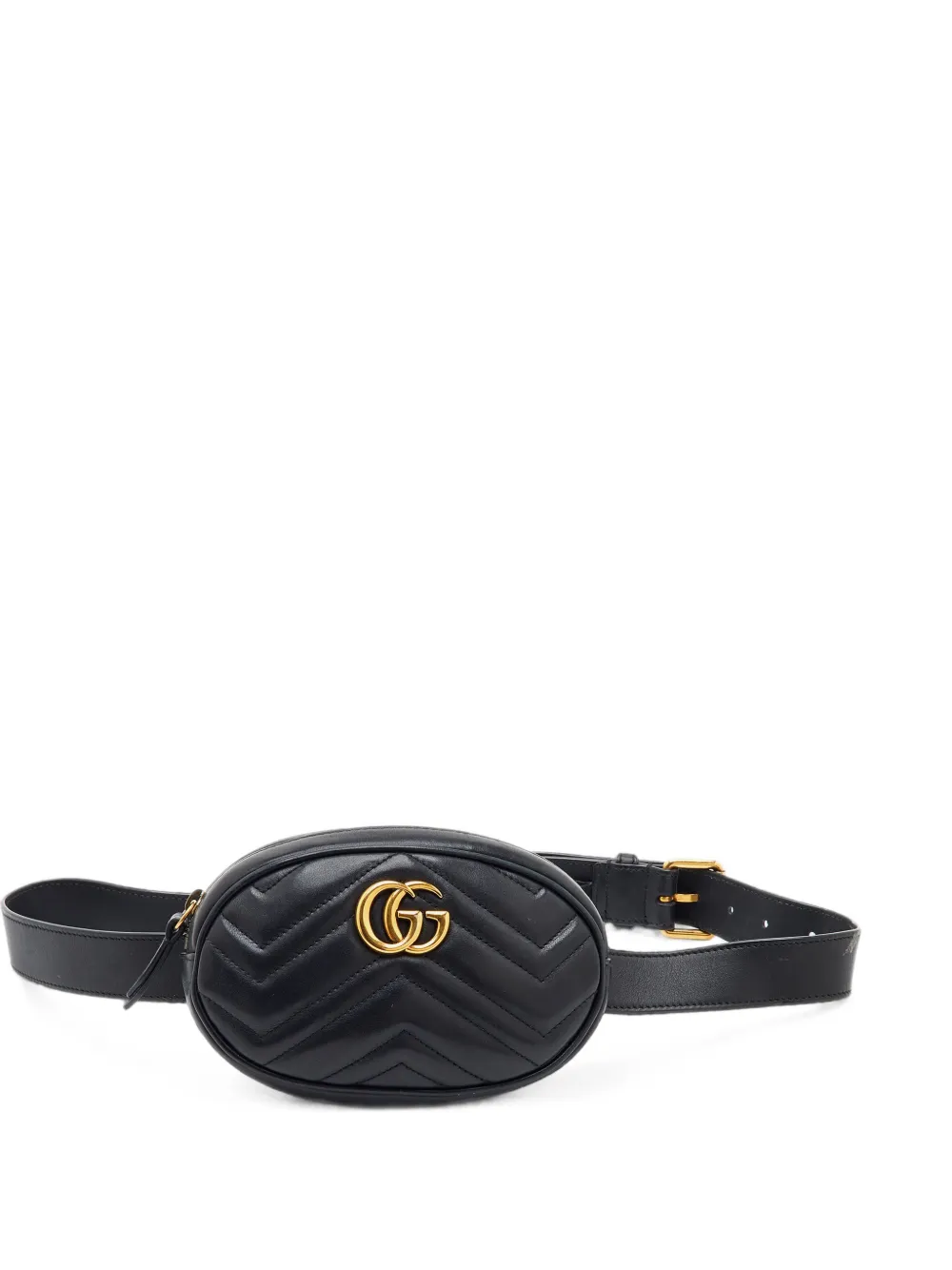 Gucci Pre-Owned GG Marmont leather belt bag in Black