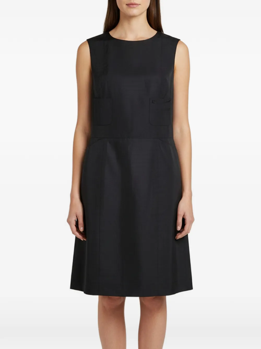 CHANEL Pre-Owned robe fourreau courte sans manches - Noir