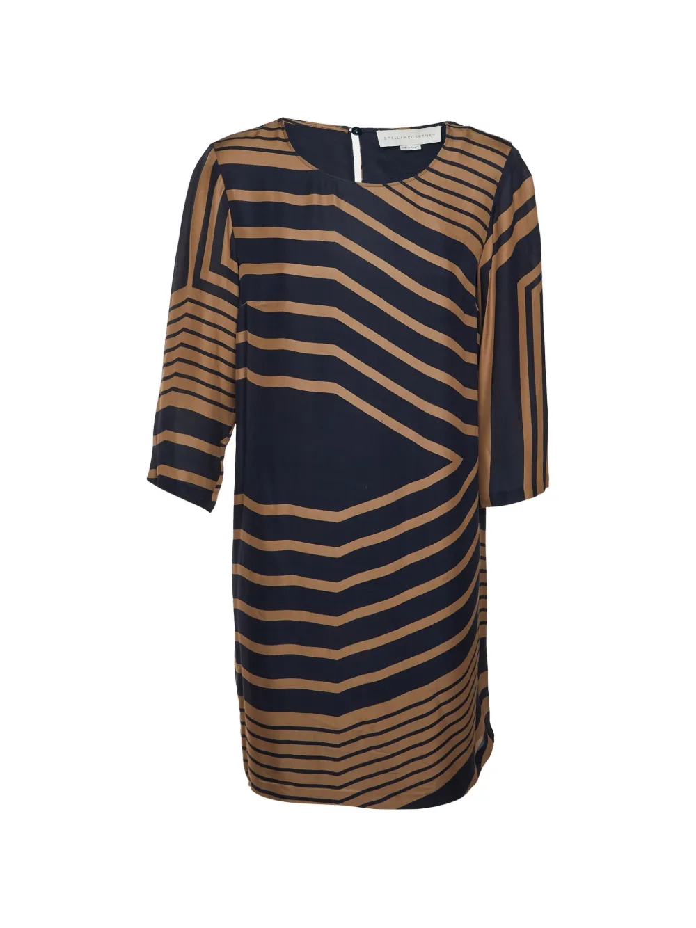 Stella McCartney Pre-Owned striped silk mini dress - Black