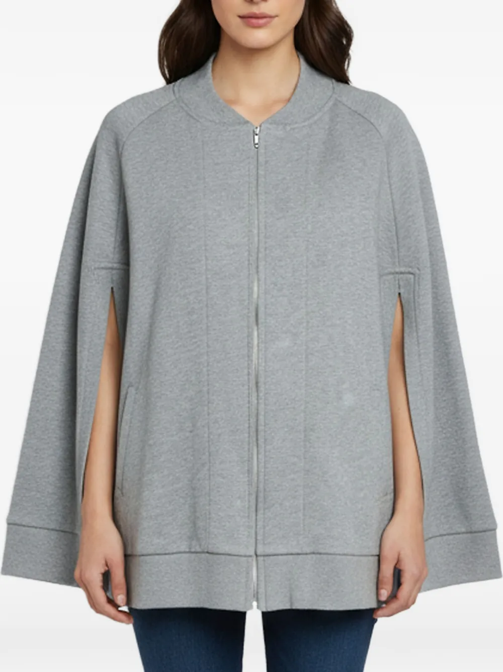 Burberry Pre-Owned cape zippée à patch poisson - Gris Burberry Pre-Owned cape zippée à patch poisson - Gris