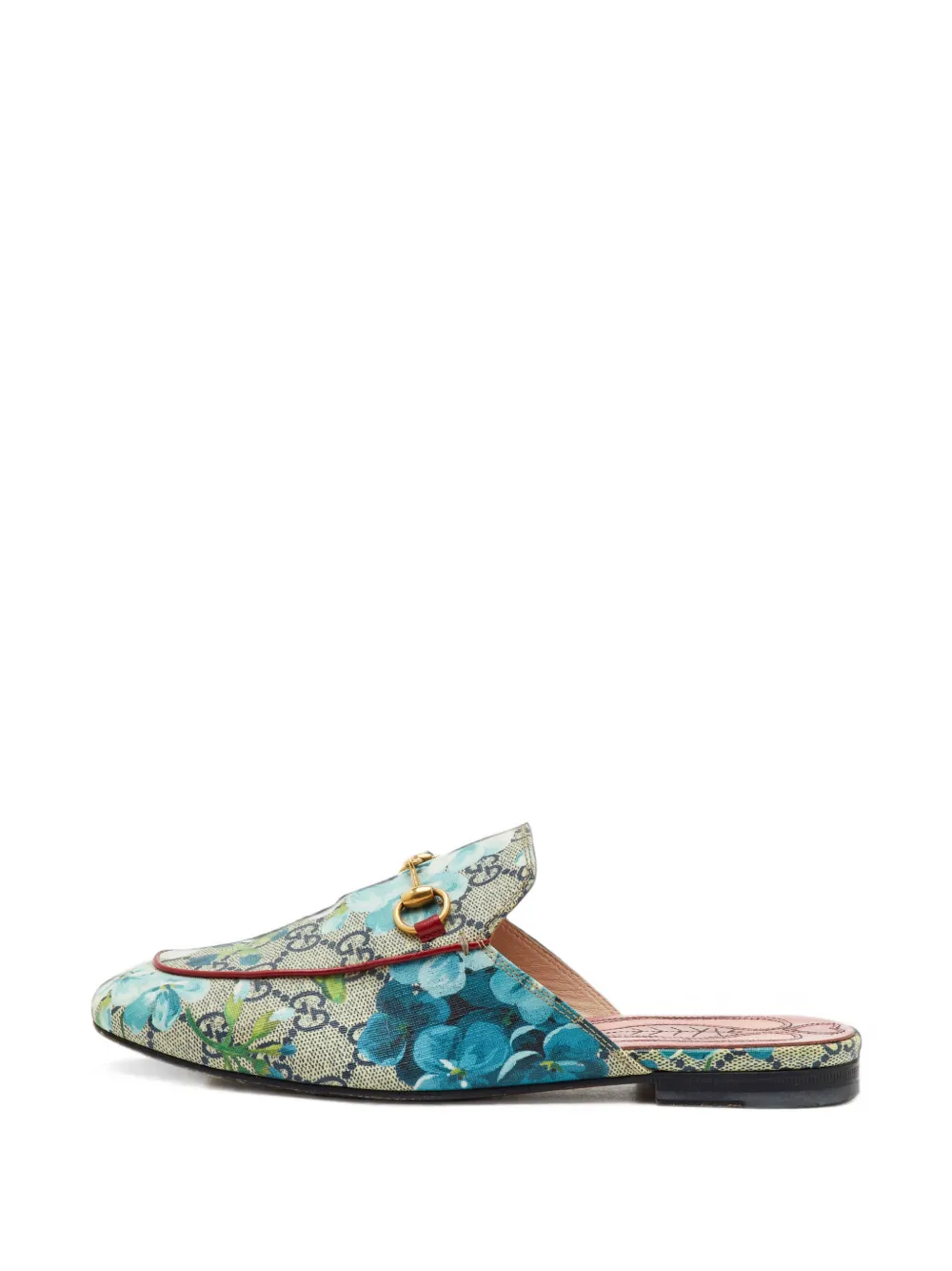 Gucci Pre-Owned mules Princetown Blooms GG Supreme - Bleu Gucci Pre-Owned mules Princetown Blooms GG Supreme - Bleu