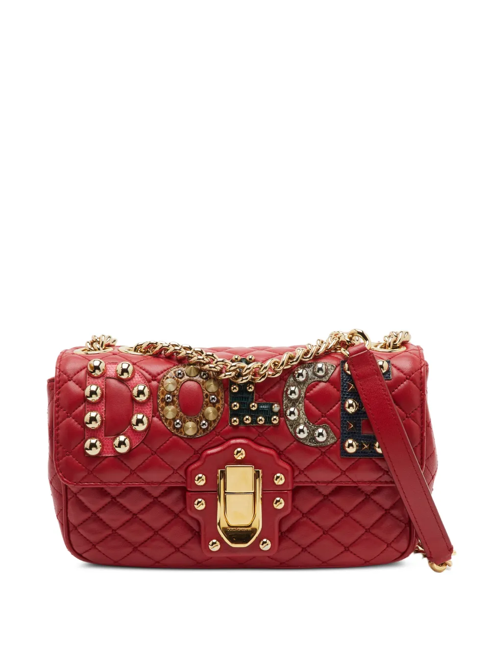 Dolce & Gabbana Pre-Owned Lucia quilted shoulder bag - Red