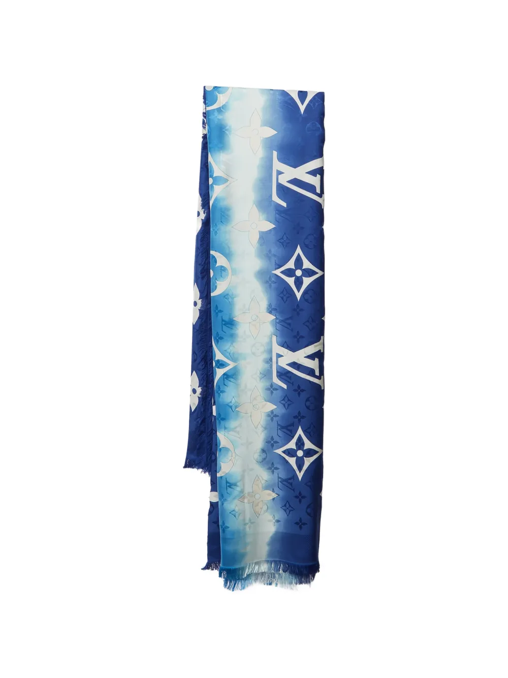 Louis Vuitton Pre-Owned tie-dye Monogram shawl scarf - Blue