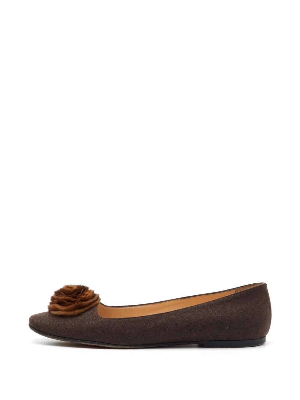Christian Louboutin Pre-Owned Rosanna Ballerinas mit Blumendetail - Braun