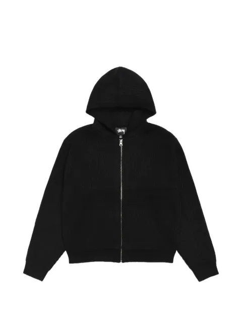 Stüssy 와플 니트 후드 집업