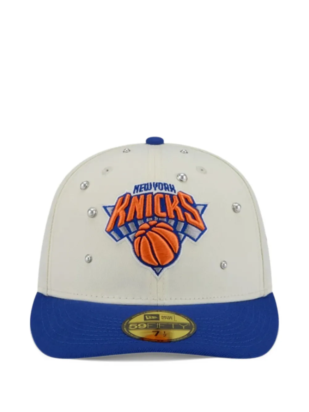 NEW ERA CAP x NY Knicks 59FIFTY faux-pearl embellished cap Wit