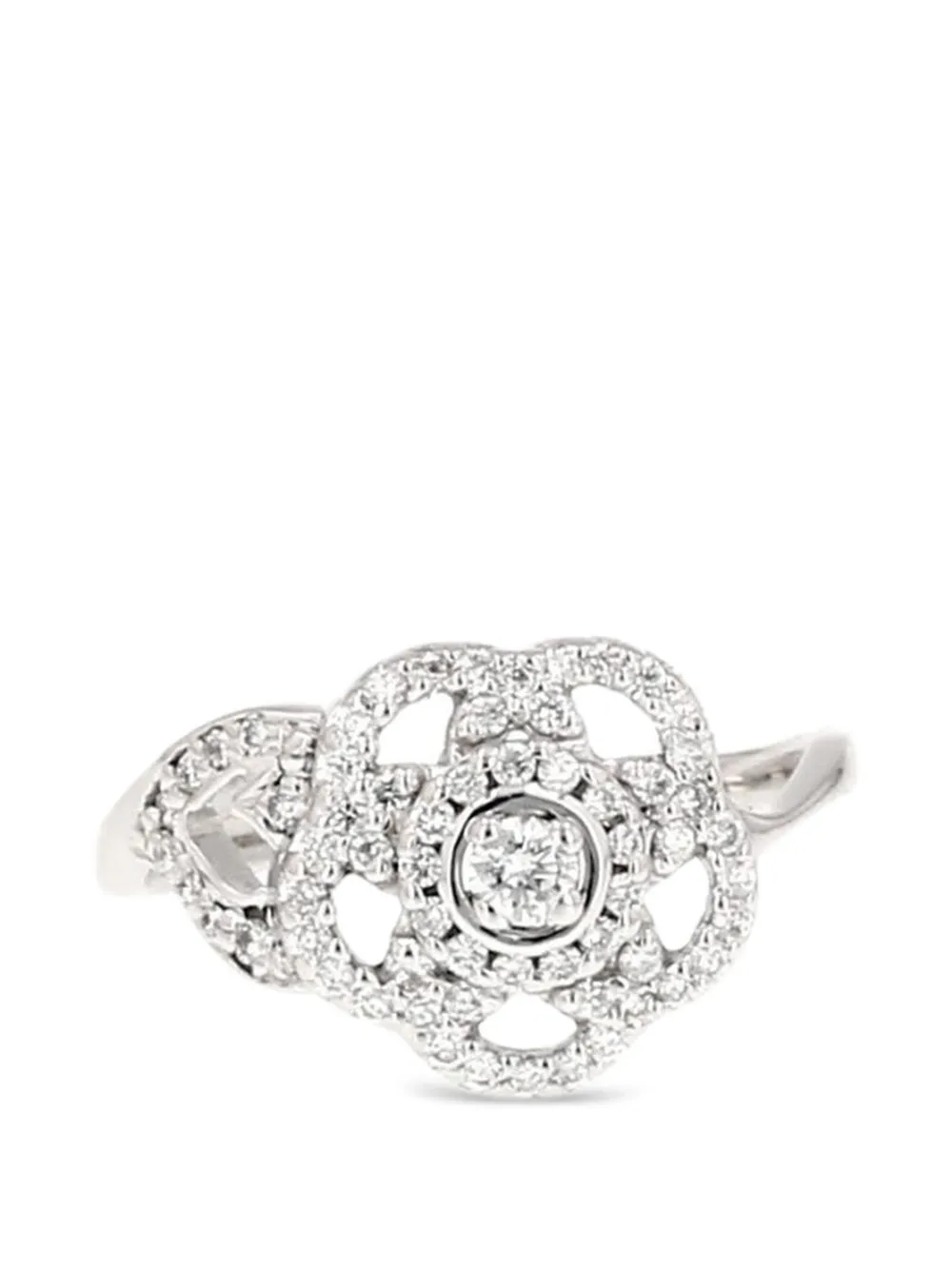 CHANEL Pre-Owned 2010s Camélia diamond ring - Silver